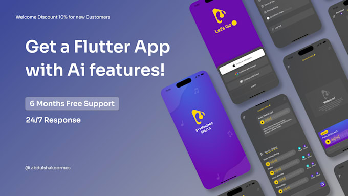 design and develop flutter app