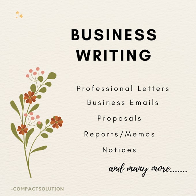 write business letters and professional emails