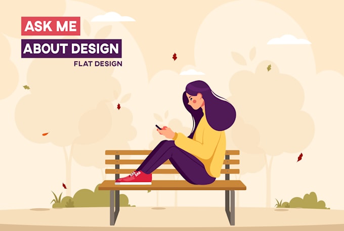 create flat vector illustration or cartoon character