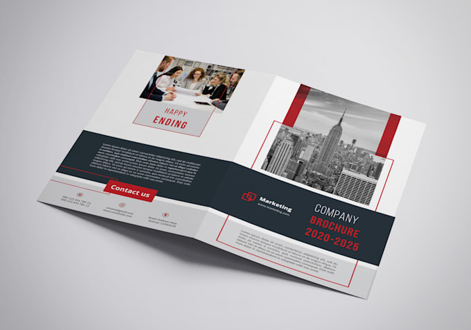 design a professional trifold or bifold brochure