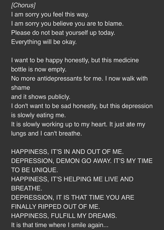 lyrics for metal and metalcore