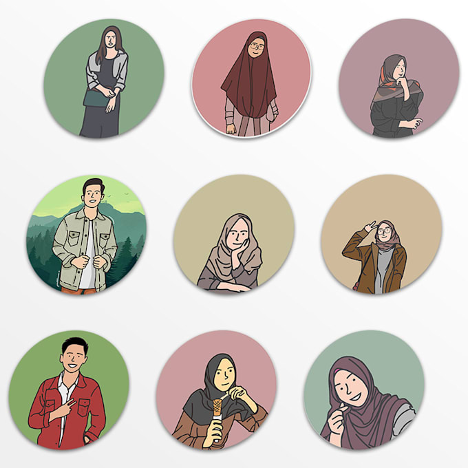 Draw a minimalist avatar profile for social media channels by Rojarafif ...