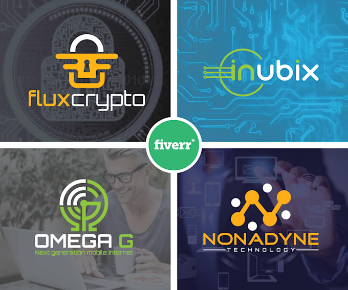 design professional tech software technology crypto and security logo