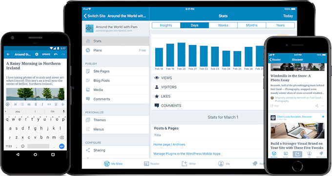 update, customize and build your wordpress website