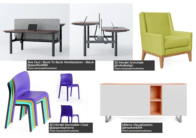 design awesome 3d furniture modeling and rendering