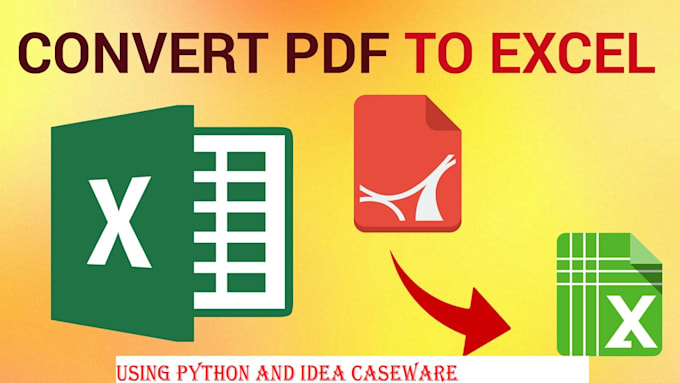 convert PDF to excel or CSV file, image, scanned docs to excel or google sheet