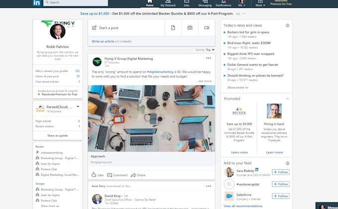 provide natural linkedin marketing services