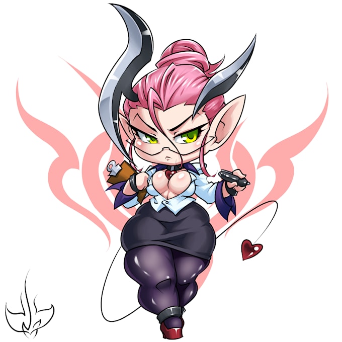 draw a cute curvy chibi anime character for you