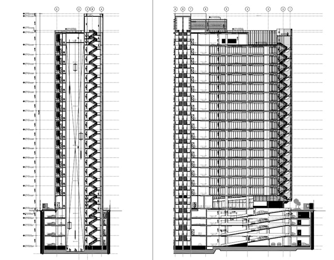 do 2d autocad plans, sections, elevations