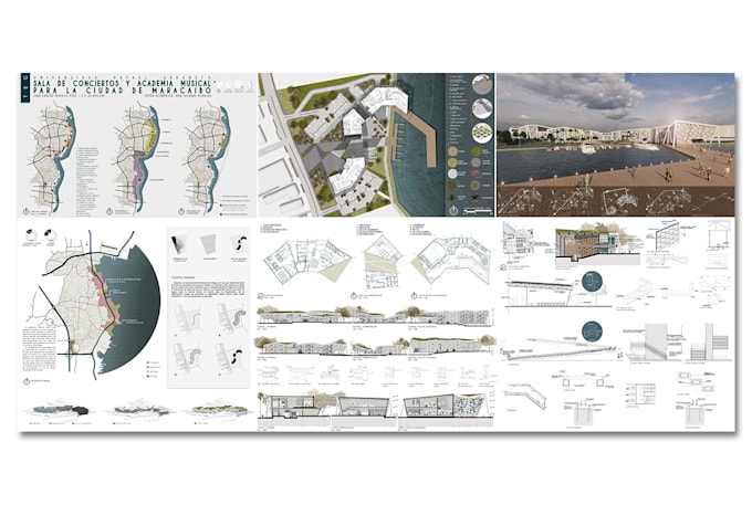 design architectural presentation board or poster