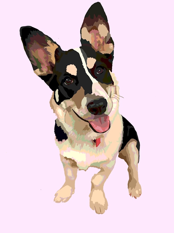 Make a digital pop art print of your pet by Puptraitsbypark Fiverr