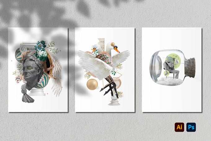 crate ai collage design artistic for your project