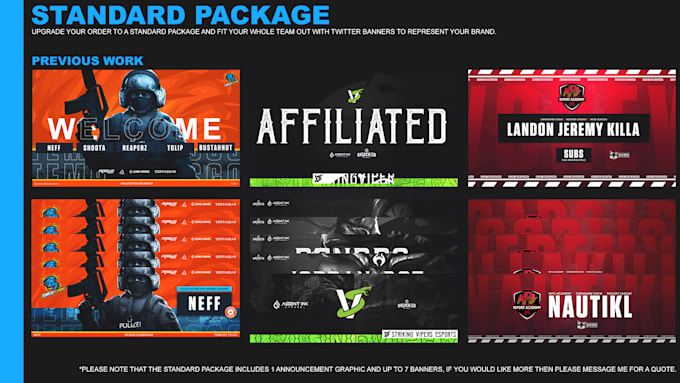 create graphics for esports organisations