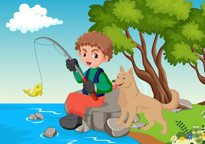 do kids story ebook illustration