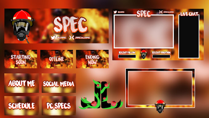 Design twitch, twitter and youtube gfx by Legitlovely | Fiverr