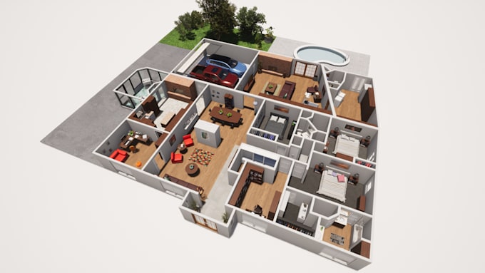make 3d floor plan from your drawing or sketch