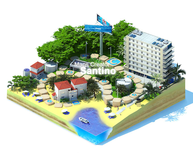 do an isometric 3d map you want