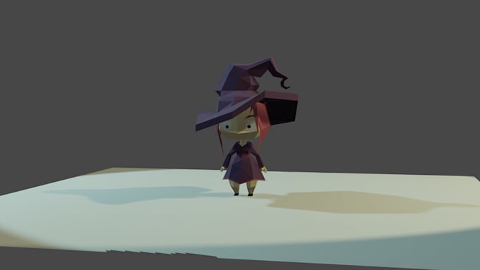 create a 3d low poly model