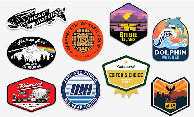 make sticker, badge patch logo designs