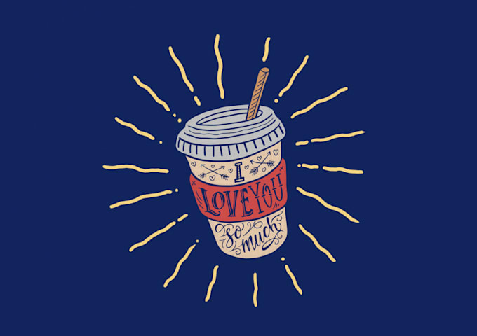 create retro illustration typography for you