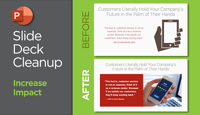cleanup your existing powerpoint slide deck