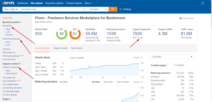 provide ahrefs and semrush reports for your website