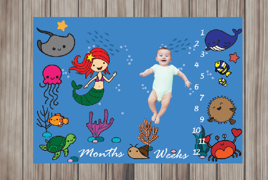 design attractive baby milestone blanket