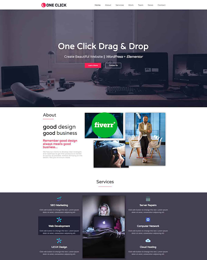 design a responsive wordpress landing page website in 24 hours