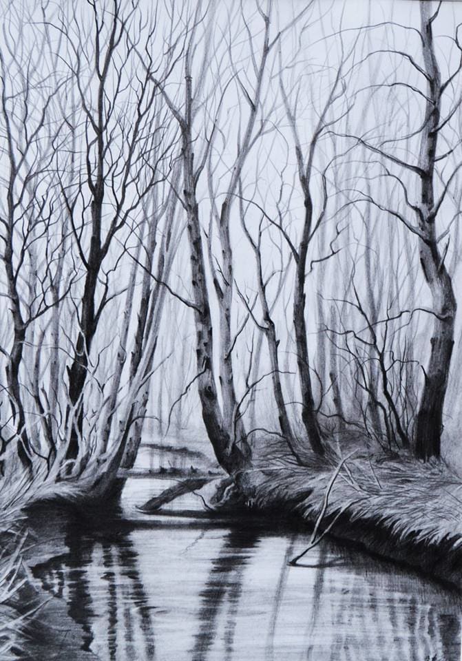 Paint landscapes in pencil and charcoal by Mirosart00 | Fiverr