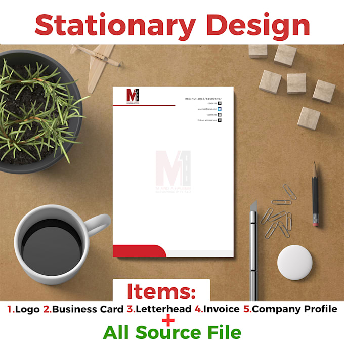 Design an amazing corporate stationary design by Arifullogo Fiverr