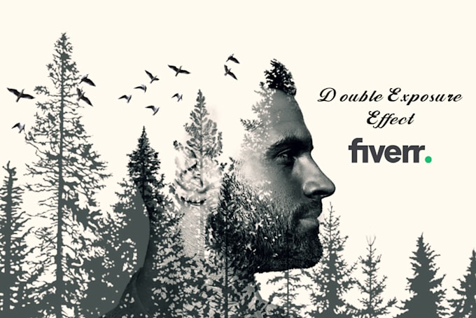 design creative double exposure portraits effect and photoshop editing