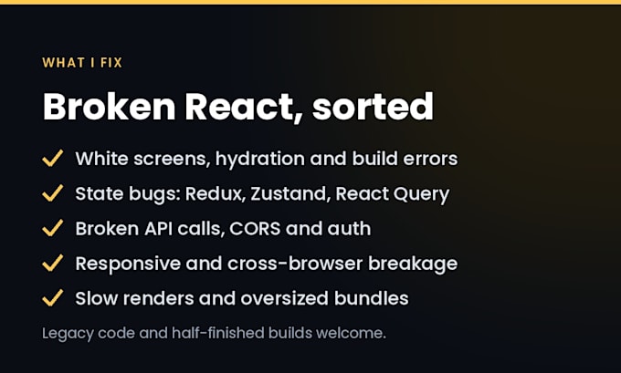 fix react, next js and javascript bugs and errors fast