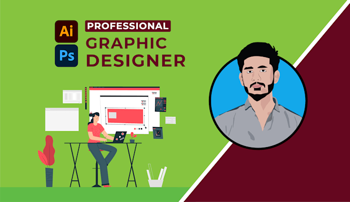 do any graphic design using adobe illustrator, photoshop