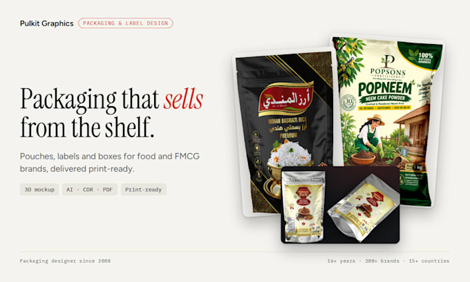 design premium product packaging and label for your brand