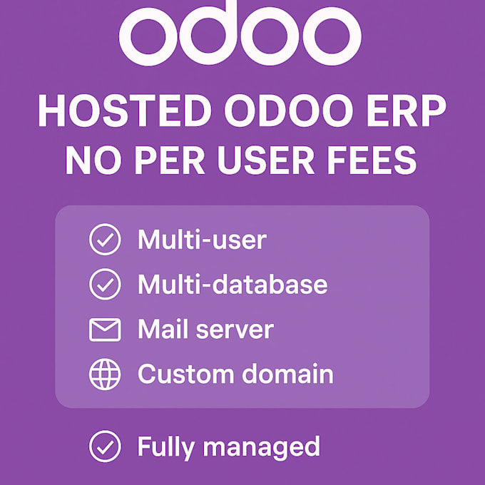 provide odoo community erp as saas multi user, no per user fee