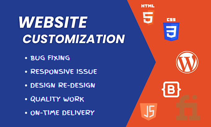customize bug fix in any HTML, wordpress website