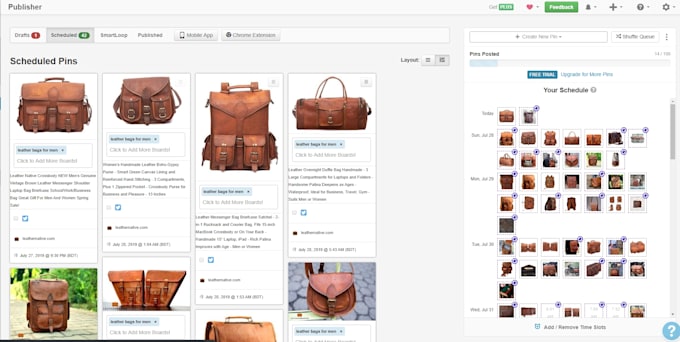 provide smart loop, schedule pins for pinterest marketing