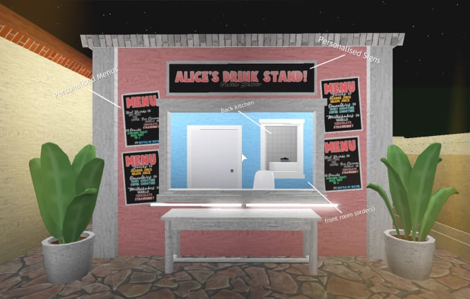 Create A Food Stand In Bloxburg Roblox By Acerosealice - how to make a sign in roblox bloxberg