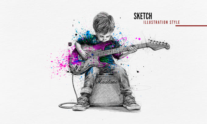 draw artistic hand drawn scribble art sketch illustrations