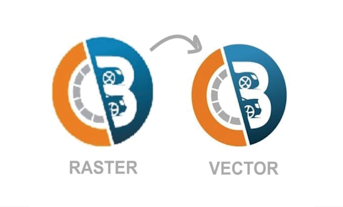 do vector tracing and image redraw with the conversion of logo to vector
