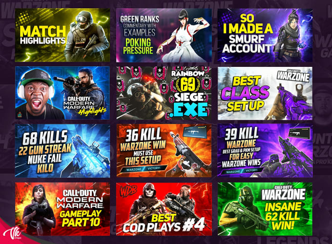 Do best gaming youtube thumbnails by Vkdesigns1 | Fiverr
