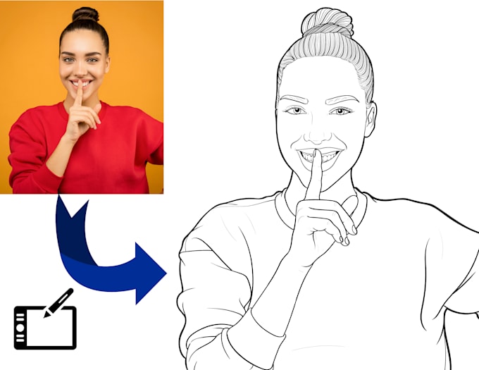 convert any photo into coloring book page