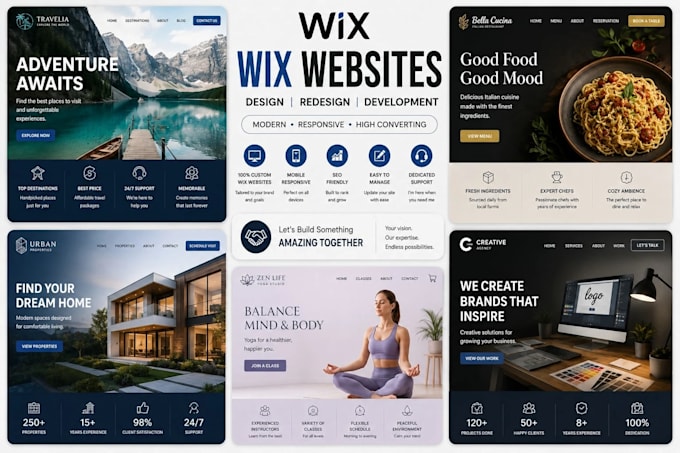 design or redesign your wix website