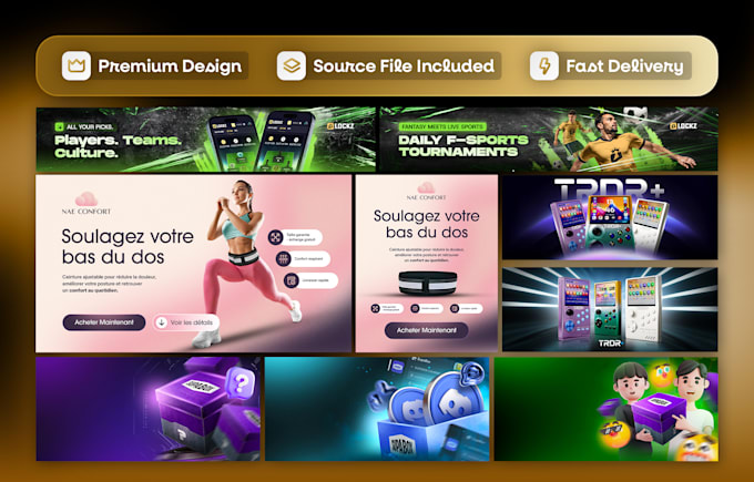 design premium and professional website banner