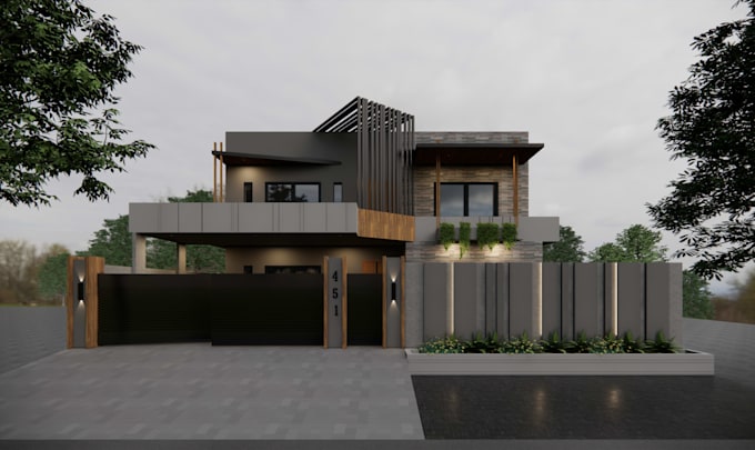 do 3d modeling and render architectural exterior design