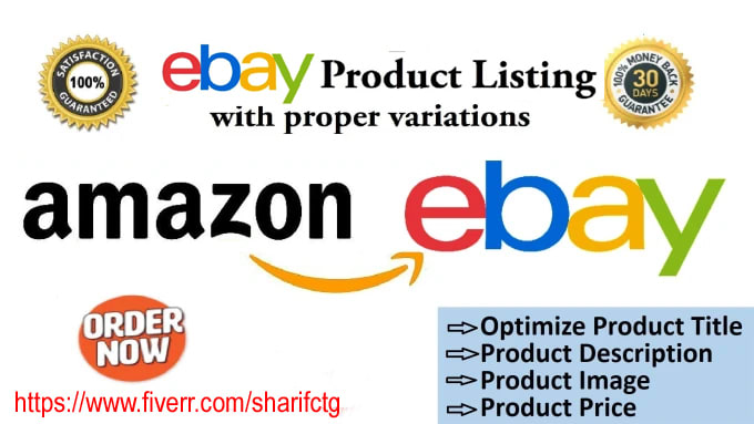 do ebay product listing store listing with SEO optimization meta description