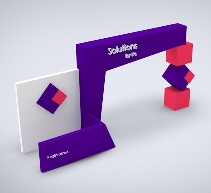 make booth design, events stand, external, floor plan etc