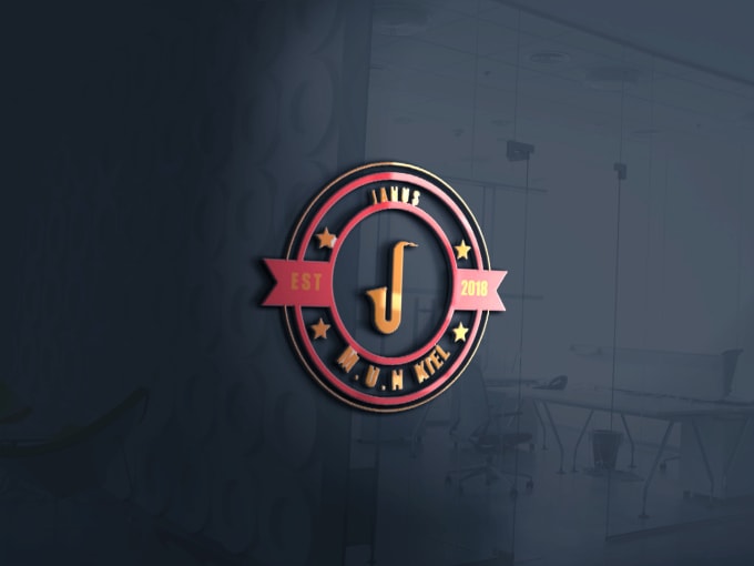 design custom logo design with 3d mockup