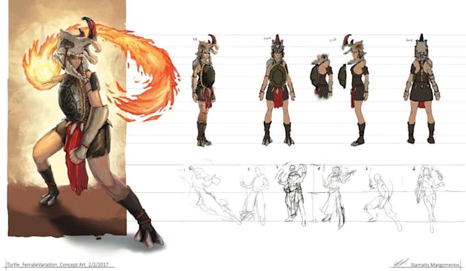 Create character concept art for your game or animation by Stamatis500 ...