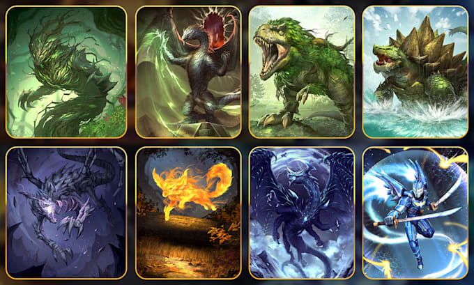 draw characters, card game, illustration artwork for you